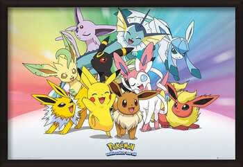 Πλαισιωμένη αφίσα Pokemon - Eevee