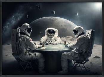 Αφίσα Astronauts playing Poker in the Space