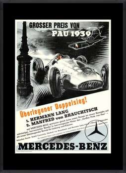 Αφίσα Mercedes Benz Grosser Preis von Pau 1939 Grand Prix Pau 1939