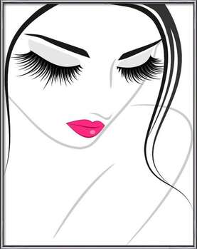 Πλαισιωμένη αφίσα Lash extension beauty icon