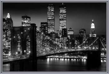 Πλαισιωμένη αφίσα Manhattan - Night