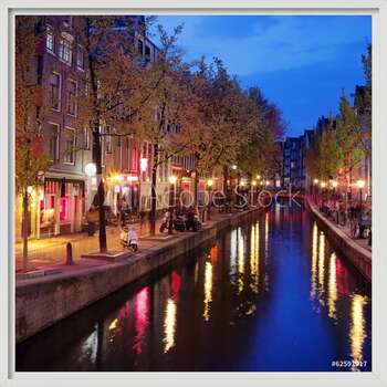 Πλαισιωμένη αφίσα Red Light District in Amsterdam