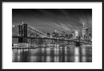 Αφίσα BROOKLYN BRIDGE Nightly Impressions | Monochrome