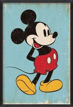 Πλαισιωμένη αφίσα Mickey Mouse - Retro