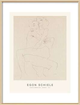 Αφίσα Couple Embracing (Special Edition Erotic Sketch) - Egon Schiele