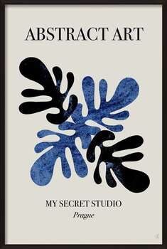 Αφίσα Abstract blue leaves